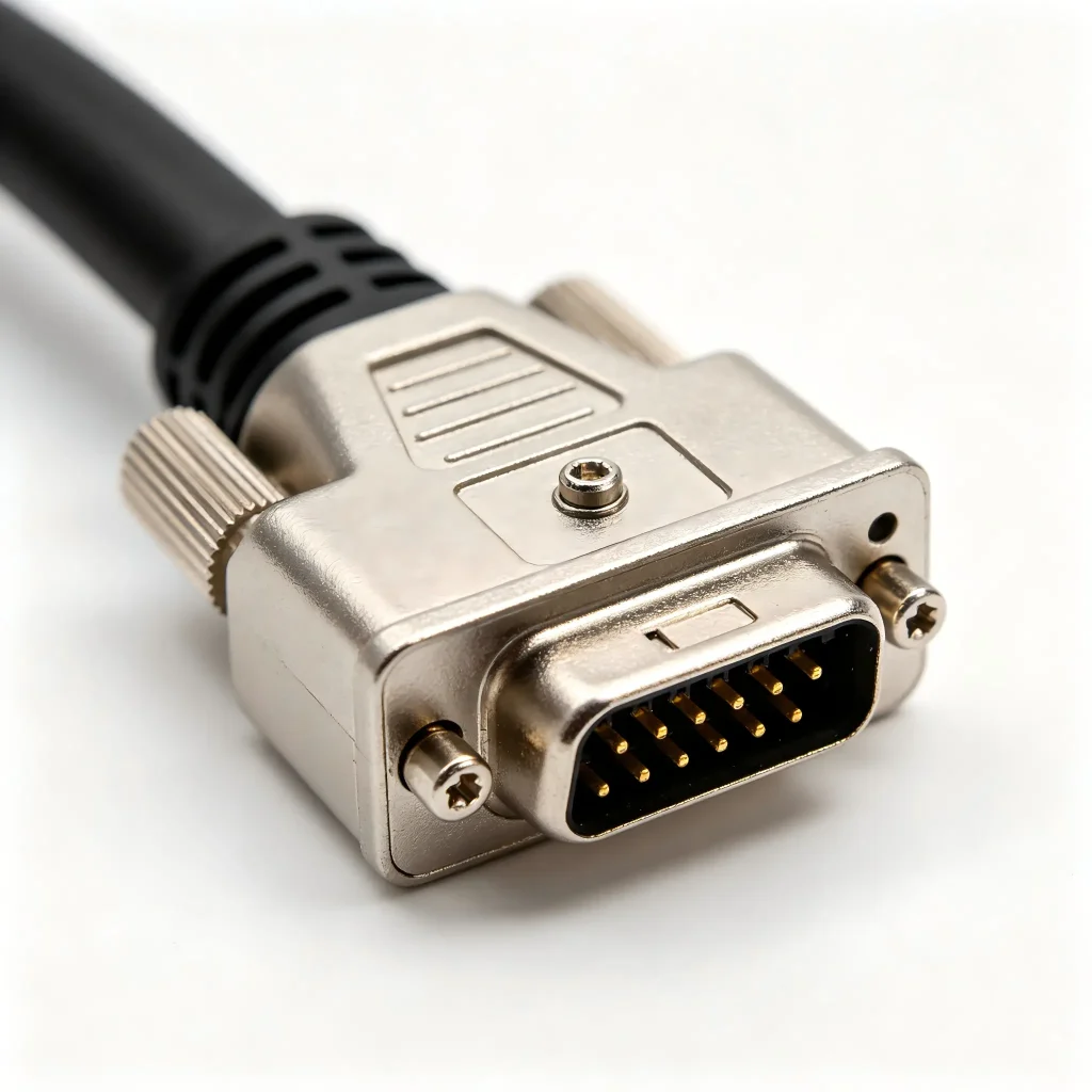 Lockable DB9 Male-Male Serial Cable - Lockable Screw Fixe...