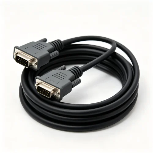 Lockable DB9 Male-Male Serial Cable - Lockable Screw Fixe...