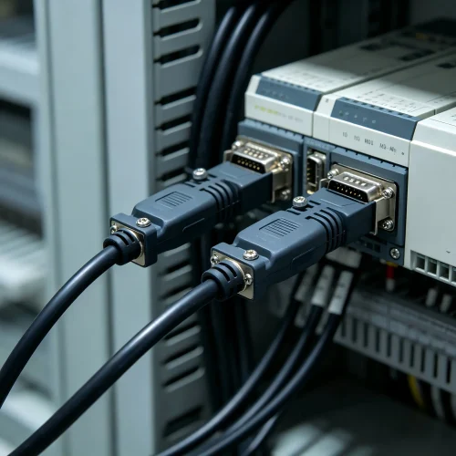 Lockable DB9 Male-Male Serial Cable - Lockable Screw Fixe...