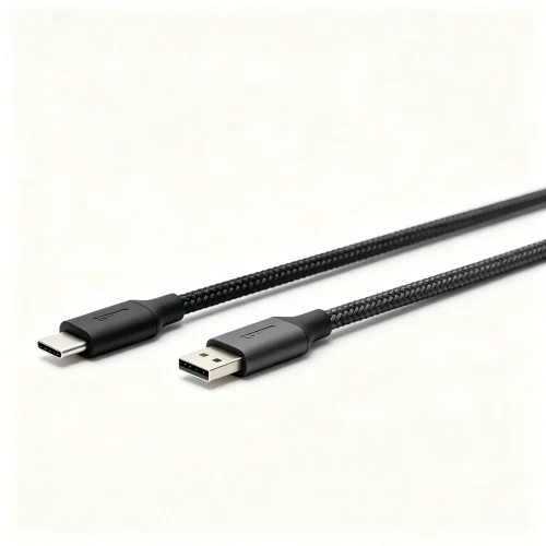 straight braided USB-C keyboard cable - Coiled Aviation K...