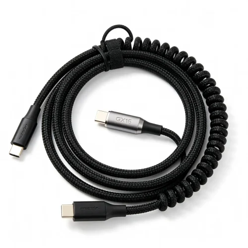 Coiled Aviation Keyboard Cables
