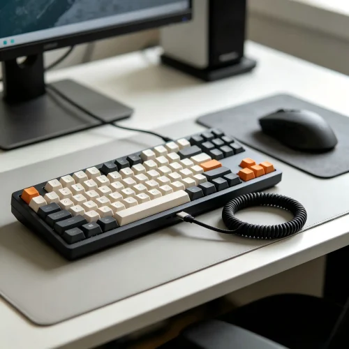 USB-C Detachable Coiled Aviation Keyboard Cable - Coiled ...